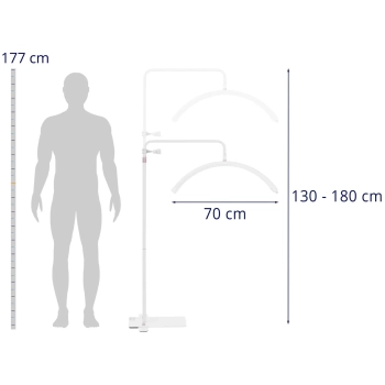  Lampa kosmetyczna zabiegowa z regulowaną wysokością 3000 - 6000 K LED 40 W - zdj. dodatkowe 2