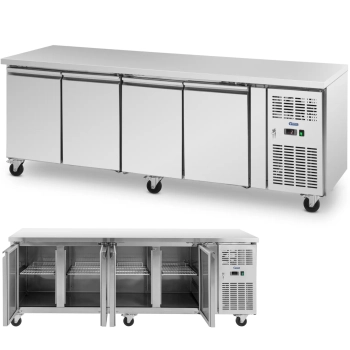 Stół chłodniczy gastronomiczny na kółkach 4 komory 550 l 223x70x85 cm