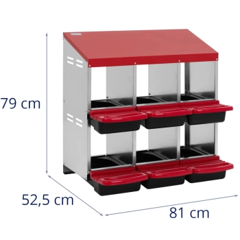  Gniazdo dla kur niosek ścienne 6 komór STAL 81 x 52.5 x 79 cm - zdj. dodatkowe 4
