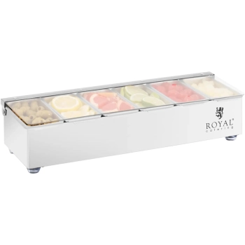  Pojemnik organizer barmański na dodatki do drinków z pokrywką 6 x 0.4 l - zdj. dodatkowe 2