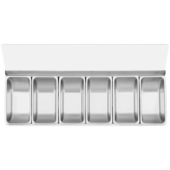  Pojemnik organizer barmański na dodatki do drinków z pokrywką 6 x 0.4 l - zdj. dodatkowe 6