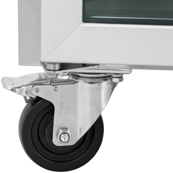  Stół chłodniczy na kółkach 2 drzwiowy przeszklony 280 l 136 x 70 x 85 cm - zdj. dodatkowe 4