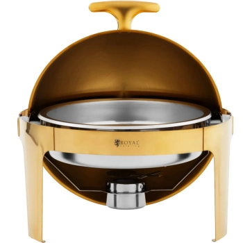  Podgrzewacz do potraw bufetowy na pastę okrągły 6 l - złoty - zdj. dodatkowe 1