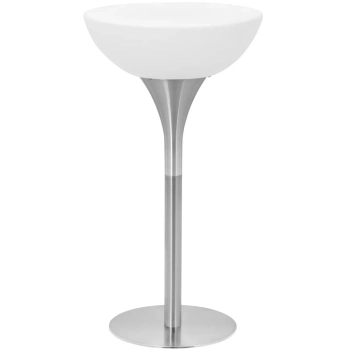  Stolik barowy klubowy podświetlany na baterie RGBW LED śr. 60 x 107 cm - biały okrągły - zdj. dodatkowe 4