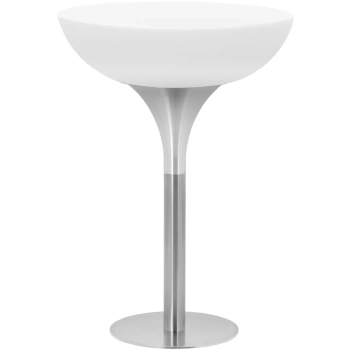  Stolik barowy klubowy podświetlany na baterie RGBW LED śr. 80 x 107 cm - biały okrągły - zdj. dodatkowe 4