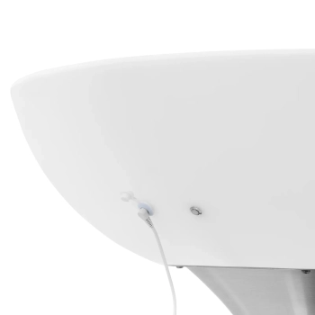  Stolik barowy klubowy podświetlany na baterie RGBW LED śr. 80 x 107 cm - biały okrągły - zdj. dodatkowe 5