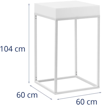  Stolik barowy klubowy kwadratowy podświetlany RGBW LED 60 x 60 x 106 cm - zdj. dodatkowe 8
