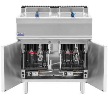  Frytownica gazowa podwójna z szafką propan / LPG / gaz ziemny 2 x 36 l 30 kW - zdj. dodatkowe 1