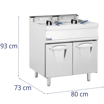 Frytownica gazowa podwójna z szafką propan / LPG / gaz ziemny 2 x 36 l 30 kW - zdj. dodatkowe 6
