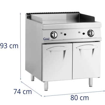  Grill płyta grillowa gładka z szafką na gaz propan / LPG / ziemny 12 kW - zdj. dodatkowe 5