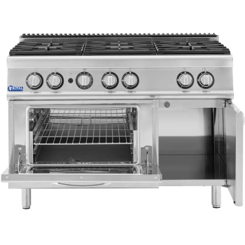  Kuchenka gazowa 6 palnikowa z piekarnikiem gazowym i szafką 27.6 kW - zdj. dodatkowe 1