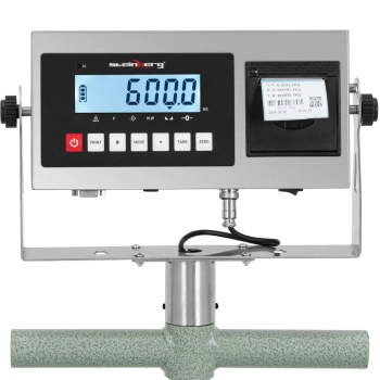  Waga platformowa z drukarką etykiet na kółkach LCD 60 x 50 cm 600 kg / 100 g - zdj. dodatkowe 2