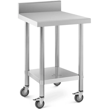  Stół blat roboczy na kółkach z rantem 2 poziomy 60 x 60 cm STAL do 120 kg - zdj. dodatkowe 1