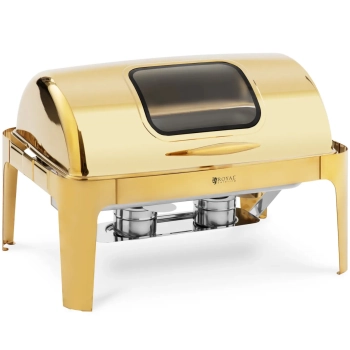  Podgrzewacz bemar bufetowy do potraw na pastę z okienkiem GN 1/1 9 l - złoty - zdj. dodatkowe 1