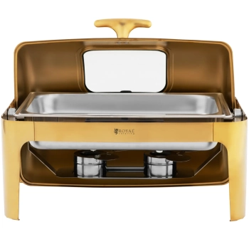  Podgrzewacz bemar bufetowy do potraw na pastę z okienkiem GN 1/1 9 l - złoty - zdj. dodatkowe 4