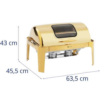  Podgrzewacz bemar bufetowy do potraw na pastę z okienkiem GN 1/1 9 l - złoty - zdj. dodatkowe 5