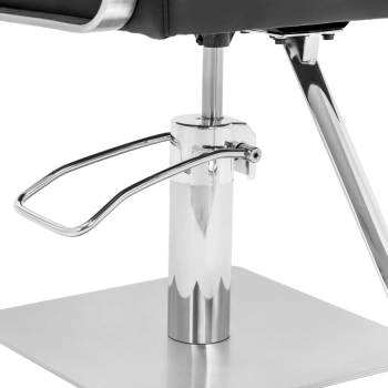  Fotel fryzjerski barberski kosmetyczny z podnóżkiem Physa OTLEY - czarno srebrny - zdj. dodatkowe 2