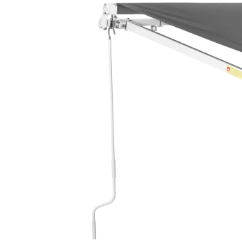  Markiza balkonowa tarasowa zwijana ręcznie 200 x 250 cm - szara - zdj. dodatkowe 1