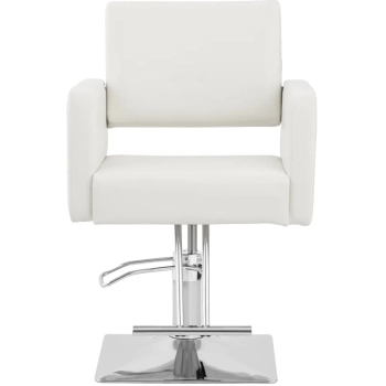  Fotel fryzjerski barberski z podnóżkiem CARLISLE - srebrno biały - zdj. dodatkowe 5