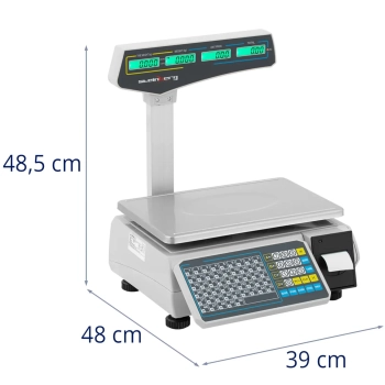  Waga sklepowa handlowa z drukarką etykiet LCD 30 kg / 15 g - zdj. dodatkowe 6