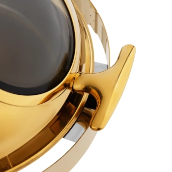  Podgrzewacz bemar bufetowy do potraw na pastę okrągły z pokrywą rolltop 6 l - złoty - zdj. dodatkowe 3