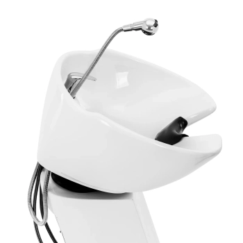  Myjka fryzjerska umywalka uchylna z baterią wężem - biała - zdj. dodatkowe 3