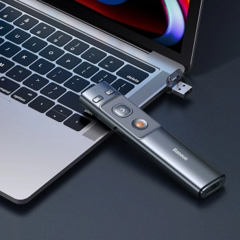  Wskaźnik laserowy Orange Dot AI z automatyczną transkrypcją głosu na tekst - szary - zdj. dodatkowe 10