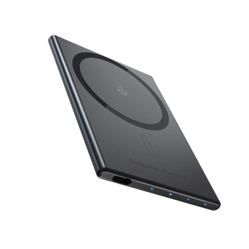  Powerbank indukcyjny 2000mAh super cienki 5W MagSafe Qi - czarny - zdj. dodatkowe 2