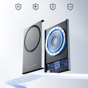  Powerbank indukcyjny 2000mAh super cienki 5W MagSafe Qi - czarny - zdj. dodatkowe 3