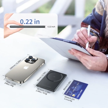  Powerbank indukcyjny 2000mAh super cienki 5W MagSafe Qi - czarny - zdj. dodatkowe 5
