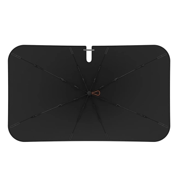 Osłona parasolka przeciwsłoneczna do samochodu na przednią szybę CoolRide 142x75cm - czarna - zdj. dodatkowe 1