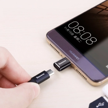  Adapter Mini przejściówka z micro USB na USB-C - czarny - zdj. dodatkowe 8