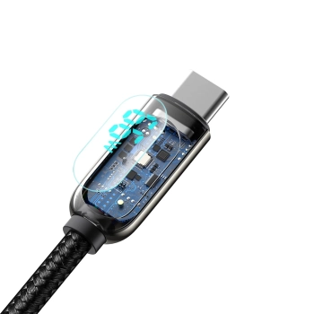  Kabel przewód Display Fast Charging Data USB-A - USB-C 66W 1m - czarny - zdj. dodatkowe 5