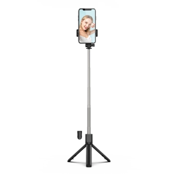  Selfie stick teleskopowy z pilotem stojak tripod na telefon 0.7m - czarny - zdj. dodatkowe 3