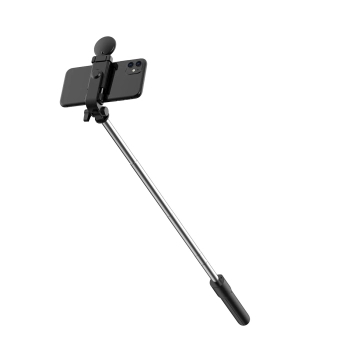  Selfie stick teleskopowy z pilotem + lamkpa LED stojak tripod na telefon 1m - czarny - zdj. dodatkowe 5