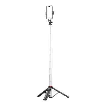 Selfie stick teleskopowy z pilotem stojak tripod na telefon 1.3m - czarny