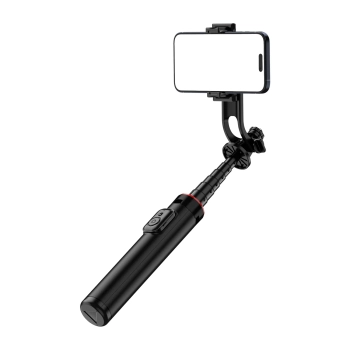  Selfie stick teleskopowy z pilotem stojak tripod na telefon 1.3m aluminium - czarny - zdj. dodatkowe 5