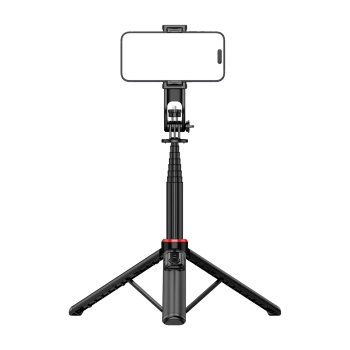  Selfie stick teleskopowy z pilotem stojak tripod na telefon 1.3m aluminium - czarny - zdj. dodatkowe 8