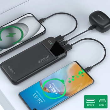  Powerbank 10000 mAh 22.5W PD USB-A USB-C - czarny - zdj. dodatkowe 10