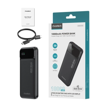  Powerbank 10000 mAh 22.5W PD USB-A USB-C - czarny - zdj. dodatkowe 2
