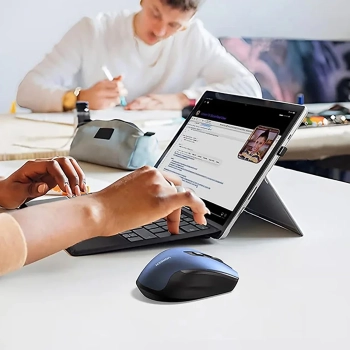  Mysz myszka optyczna bezprzewodowa USB 2.4GHz 4000 DPI - niebieska - zdj. dodatkowe 2