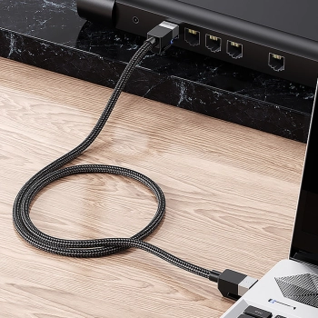  Kabel sieciowy patchcord Ethernet RJ45 Cat8 miedziany rdzeń 1.5m - czarny - zdj. dodatkowe 9