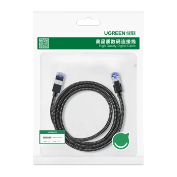  Kabel sieciowy patchcord Ethernet RJ45 Cat8 miedziany rdzeń 1.5m - czarny - zdj. dodatkowe 4