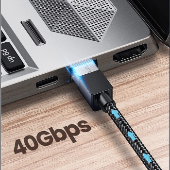  Kabel sieciowy patchcord Ethernet RJ45 Cat8 miedziany rdzeń 1.5m - czarny - zdj. dodatkowe 5