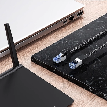  Kabel sieciowy patchcord Ethernet RJ45 Cat8 miedziany rdzeń 1.5m - czarny - zdj. dodatkowe 6