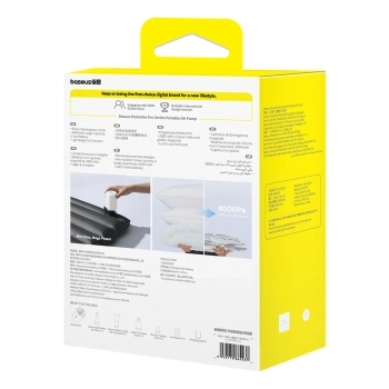  2w1 Pompka turystyczna do materaca i latarką LED PocketGo Pro - biała - zdj. dodatkowe 5