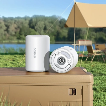  2w1 Pompka turystyczna do materaca i latarką LED PocketGo Pro - biała - zdj. dodatkowe 7