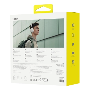  Słuchawki bezprzewodowe nauszne Bass 30 Max Bluetooth 5.3 - białe - zdj. dodatkowe 7