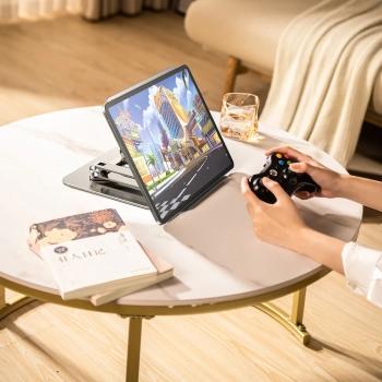  ZESTAW Podstawka pod laptopa aluminiowa 360 + podstawka do smartfona - srebrna - zdj. dodatkowe 5