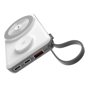  Power bank 10000mAh LED USB-C USB-A Lightning MagSafe Apple Watch - biały - zdj. dodatkowe 1